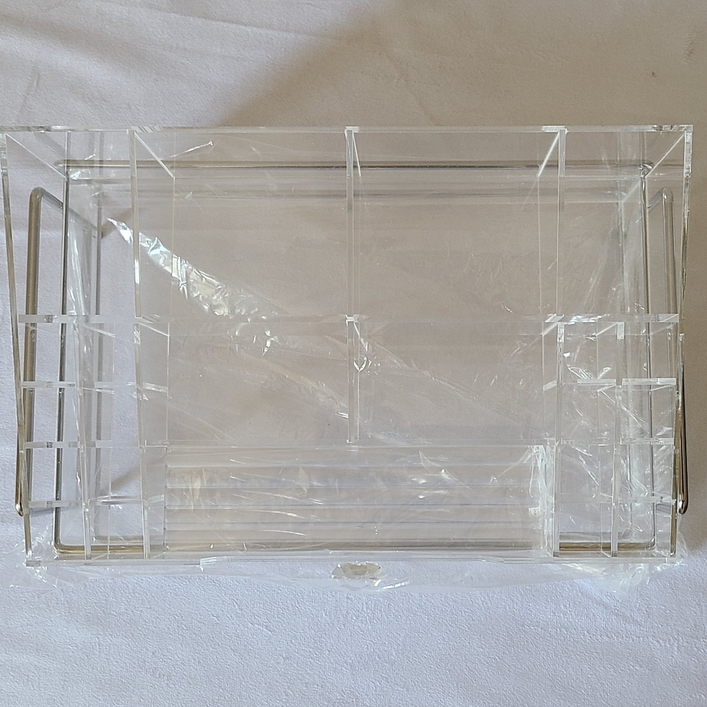 New Frontgate Luciana Acrylic Makeup Vanity Organizer 1-Drawer - Picture 5 of 9